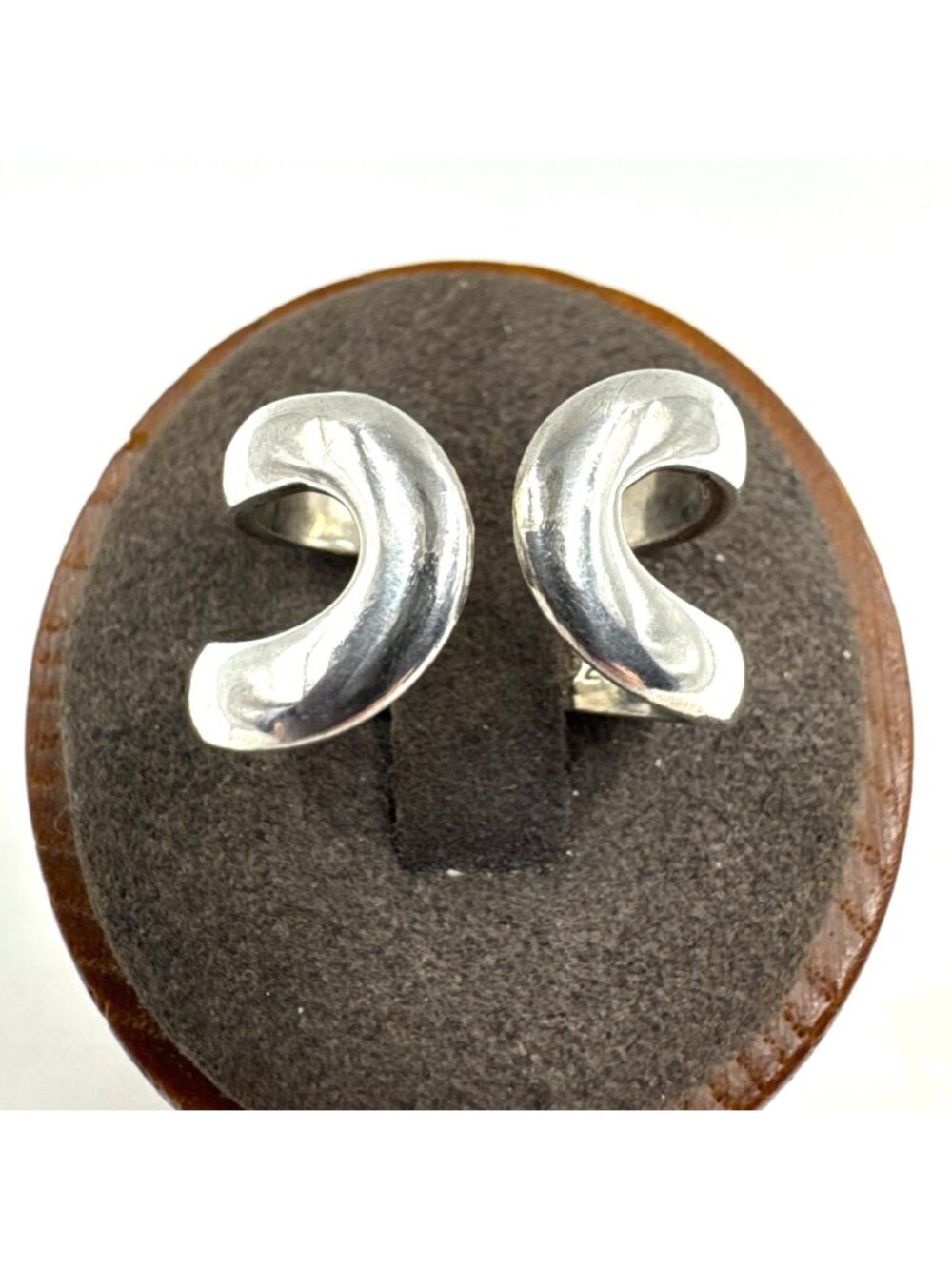 VTG Solid Sterling Silver 925 Modernist Open Band Design Ring Size 7.5
